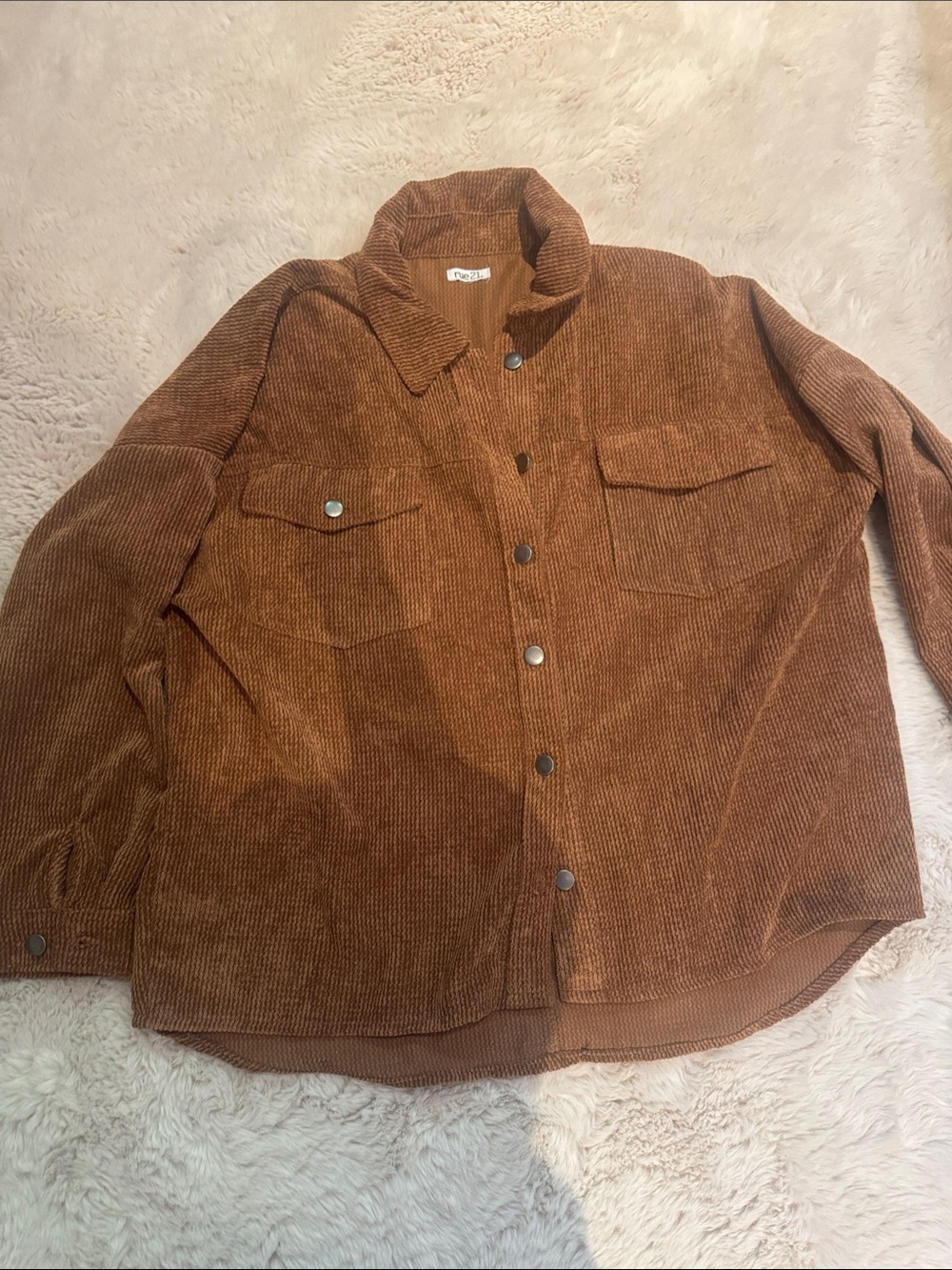 Rue21 Corduroy Shirt Jacket in Brown